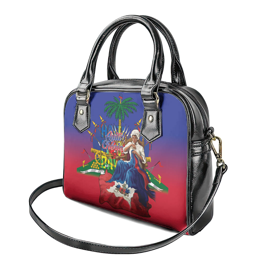 Catherine Flon Haiti Flag Day Shoulder Handbag Ayiti Cherie Coat Of Arms