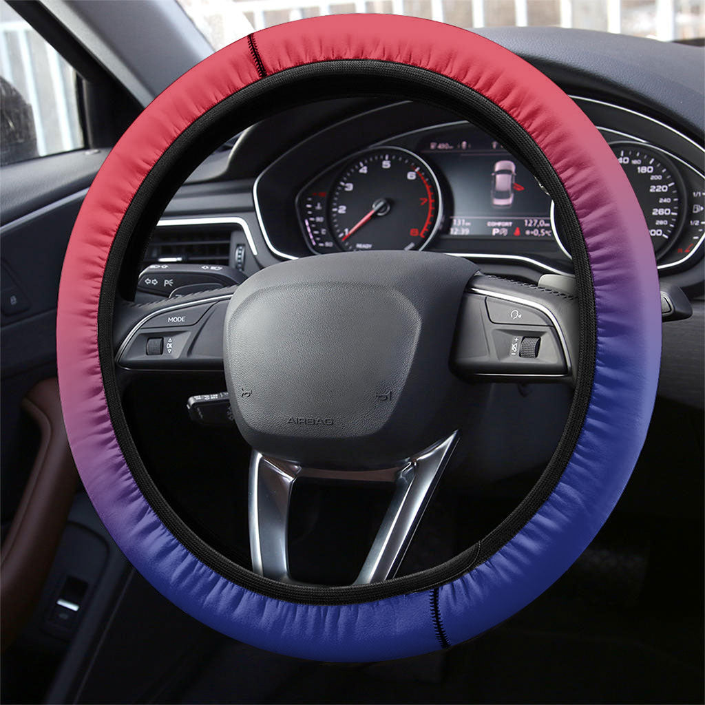 Catherine Flon Haiti Flag Day Steering Wheel Cover Ayiti Cherie Coat Of Arms