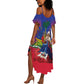 Catherine Flon Haiti Flag Day Summer Maxi Dress Ayiti Cherie Coat Of Arms