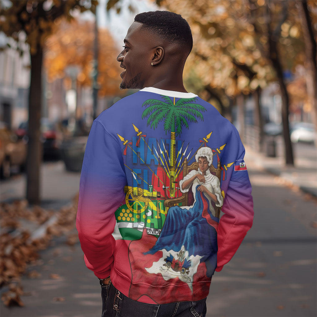Catherine Flon Haiti Flag Day Sweatshirt Ayiti Cherie Coat Of Arms