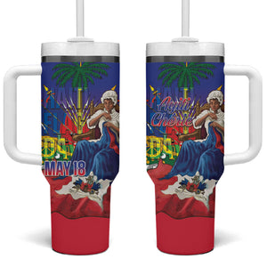 Catherine Flon Haiti Flag Day Tumbler With Handle Ayiti Cherie Coat Of Arms