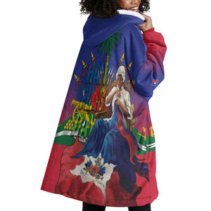 Catherine Flon Haiti Flag Day Wearable Blanket Hoodie Ayiti Cherie Coat Of Arms