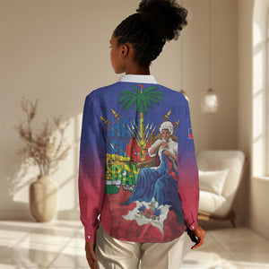 Catherine Flon Haiti Flag Day Women Casual Shirt Ayiti Cherie Coat Of Arms