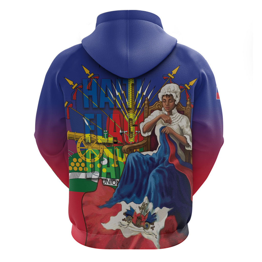 Catherine Flon Haiti Flag Day Zip Hoodie Ayiti Cherie Coat Of Arms