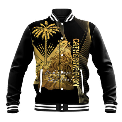 Catherine Flon Haiti Flag Day Baseball Jacket National Heroine Koud Drapo Peyi Nou
