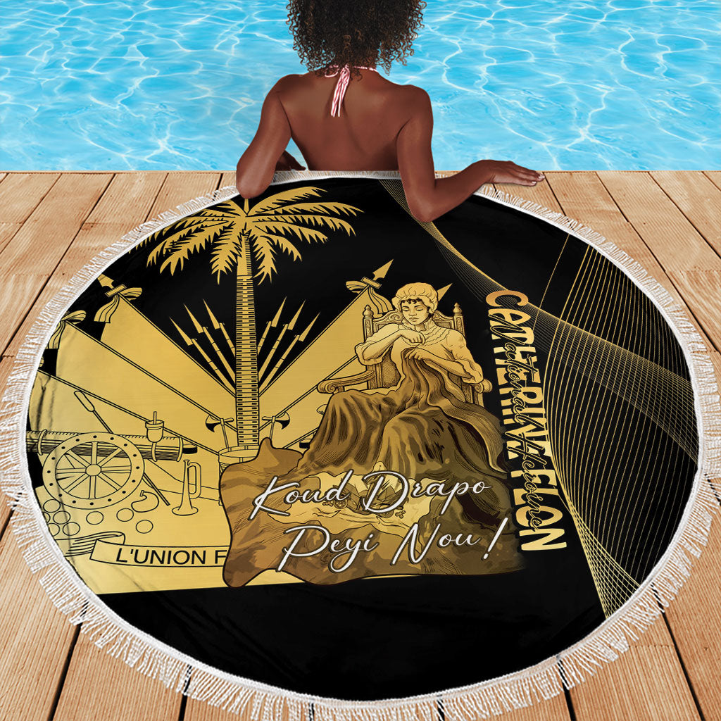 Catherine Flon Haiti Flag Day Beach Blanket National Heroine Koud Drapo Peyi Nou