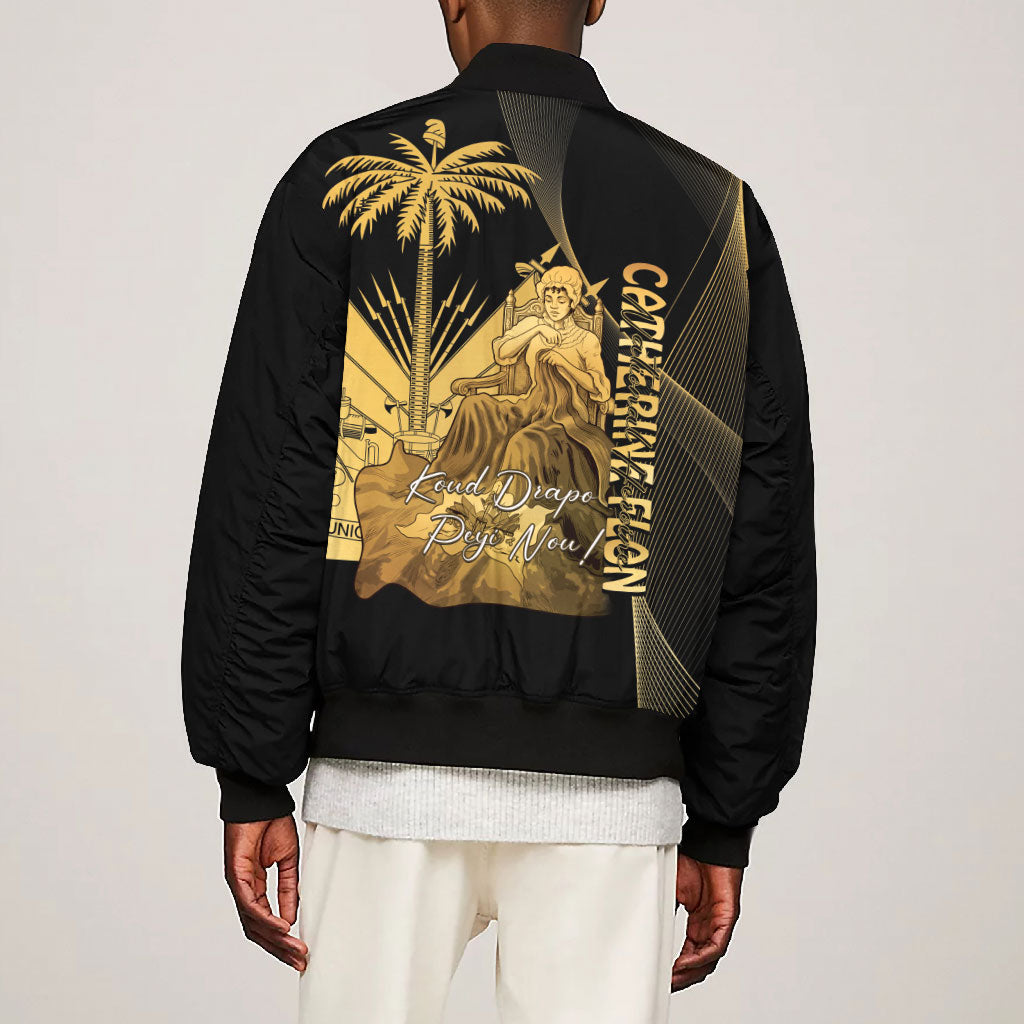 Catherine Flon Haiti Flag Day Bomber Jacket National Heroine Koud Drapo Peyi Nou