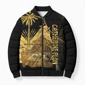 Catherine Flon Haiti Flag Day Bomber Puffer Jacket National Heroine Koud Drapo Peyi Nou