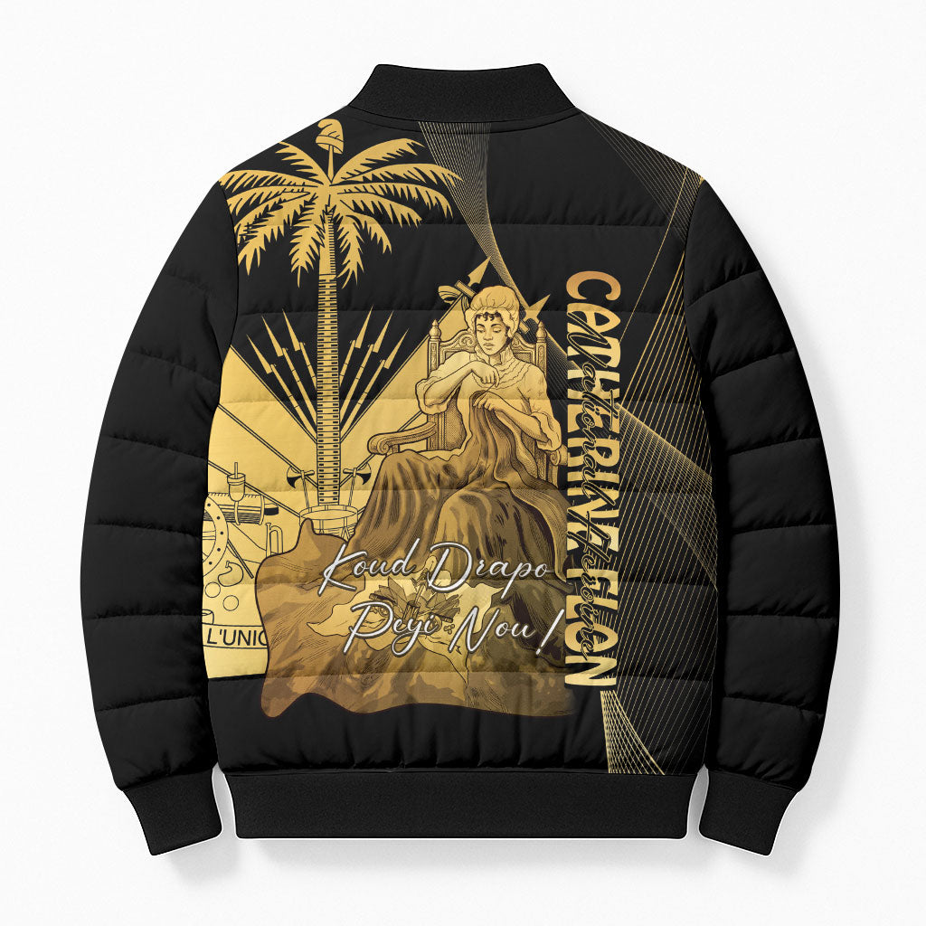 Catherine Flon Haiti Flag Day Bomber Puffer Jacket National Heroine Koud Drapo Peyi Nou