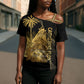 Catherine Flon Haiti Flag Day Cross Shoulder Shirt National Heroine Koud Drapo Peyi Nou