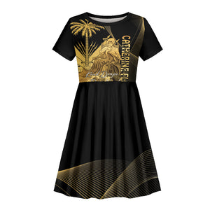 Catherine Flon Haiti Flag Day Kid Short Sleeve Dress National Heroine Koud Drapo Peyi Nou