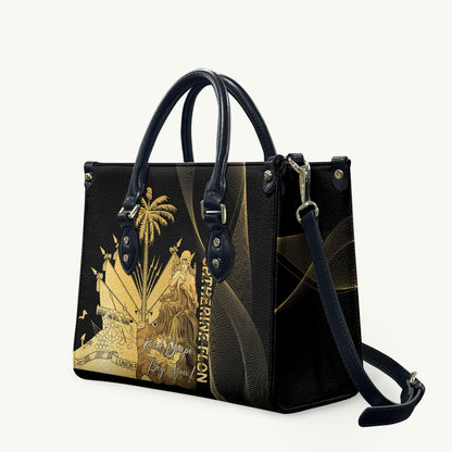 Catherine Flon Haiti Flag Day Leather Bag National Heroine Koud Drapo Peyi Nou