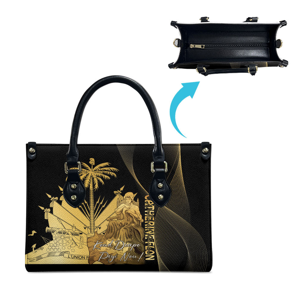 Catherine Flon Haiti Flag Day Leather Bag National Heroine Koud Drapo Peyi Nou