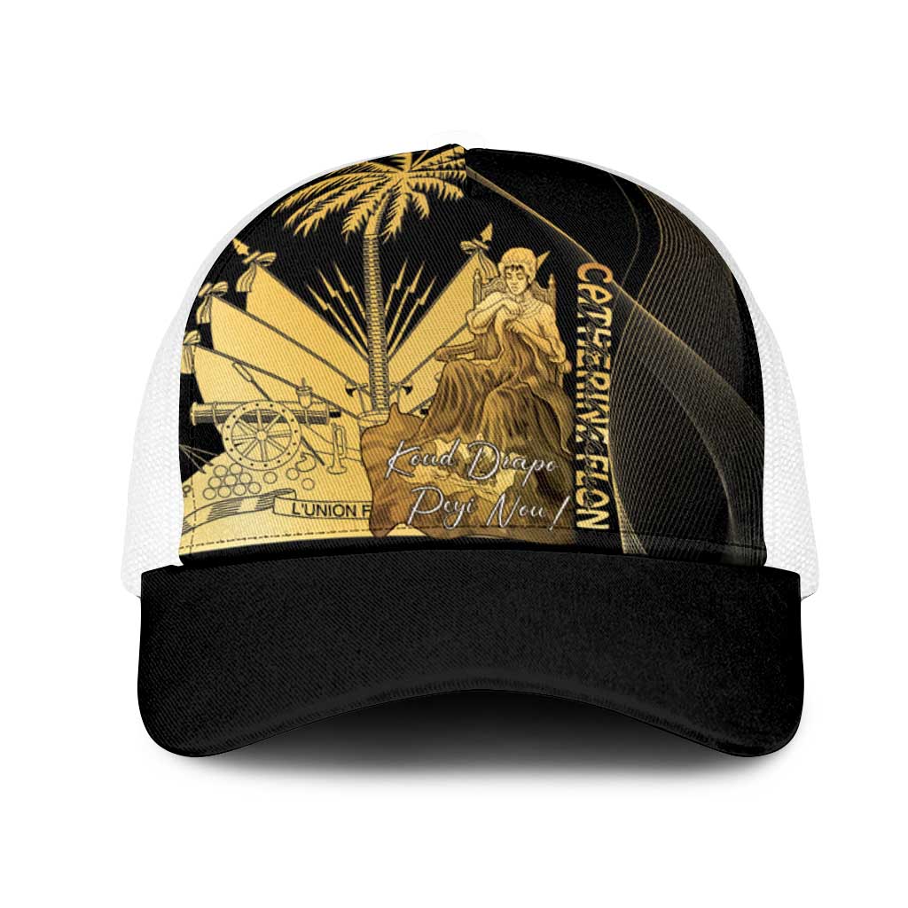 Catherine Flon Haiti Flag Day Mesh Trucker Cap National Heroine Koud Drapo Peyi Nou