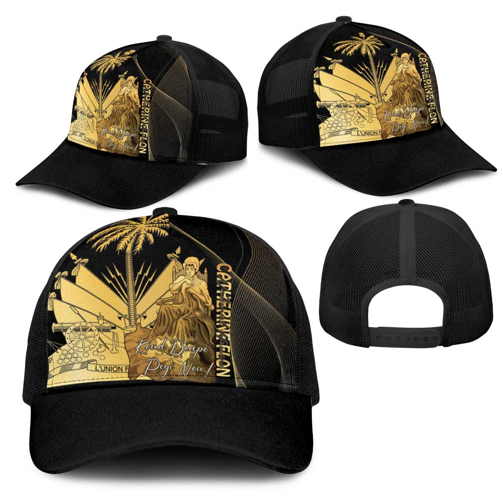 Catherine Flon Haiti Flag Day Mesh Trucker Cap National Heroine Koud Drapo Peyi Nou