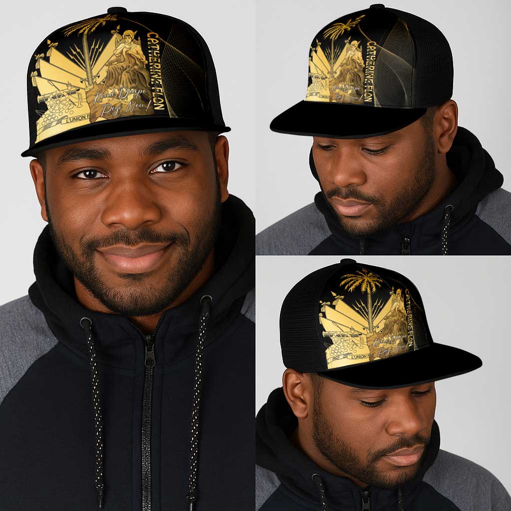Catherine Flon Haiti Flag Day Mesh Trucker Cap National Heroine Koud Drapo Peyi Nou
