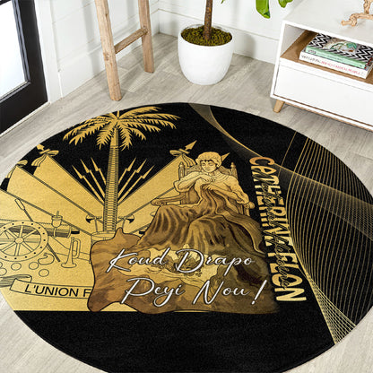 Catherine Flon Haiti Flag Day Round Carpet National Heroine Koud Drapo Peyi Nou