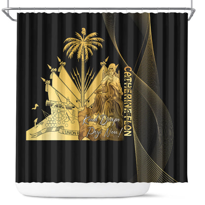 Catherine Flon Haiti Flag Day Shower Curtain National Heroine Koud Drapo Peyi Nou