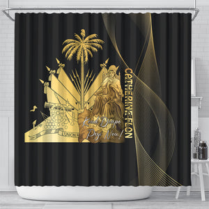 Catherine Flon Haiti Flag Day Shower Curtain National Heroine Koud Drapo Peyi Nou