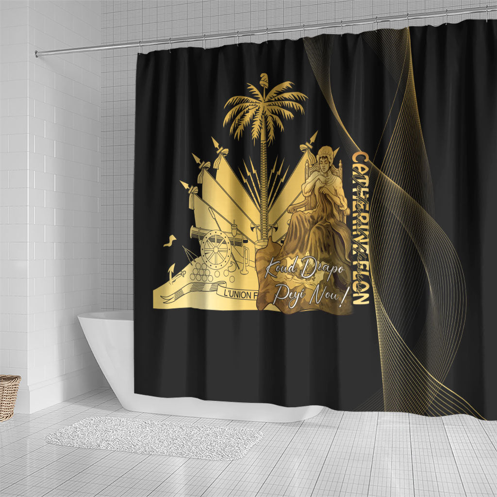 Catherine Flon Haiti Flag Day Shower Curtain National Heroine Koud Drapo Peyi Nou