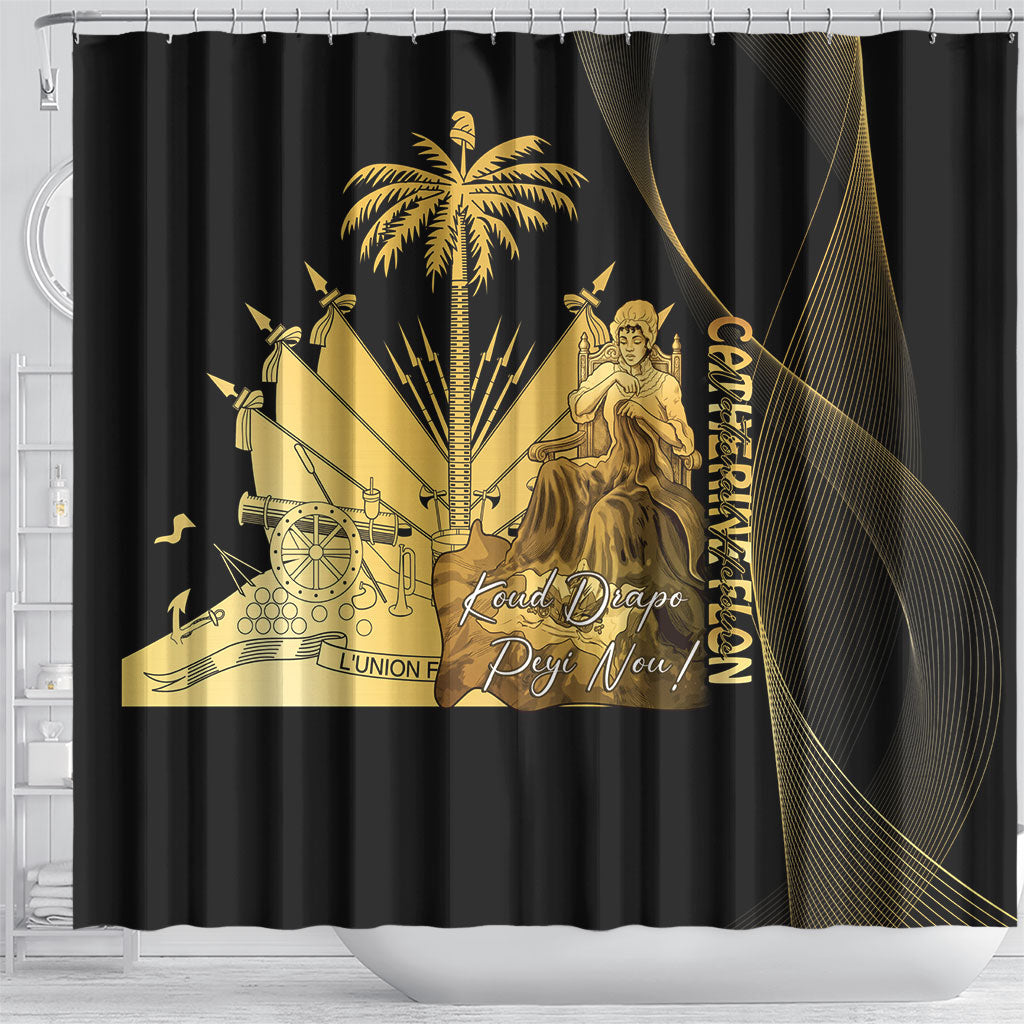 Catherine Flon Haiti Flag Day Shower Curtain National Heroine Koud Drapo Peyi Nou