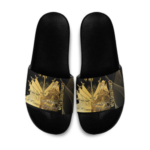 Catherine Flon Haiti Flag Day Slide Sandals National Heroine Koud Drapo Peyi Nou