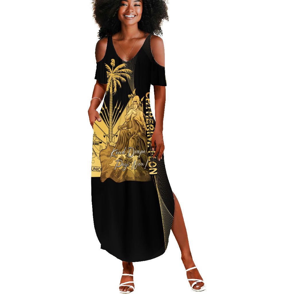 Catherine Flon Haiti Flag Day Summer Maxi Dress National Heroine Koud Drapo Peyi Nou