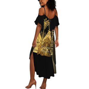Catherine Flon Haiti Flag Day Summer Maxi Dress National Heroine Koud Drapo Peyi Nou