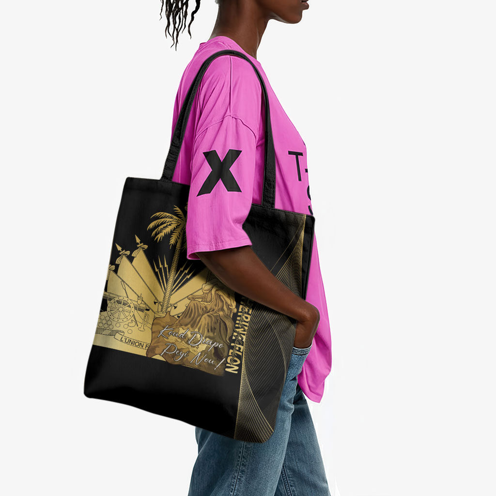 Catherine Flon Haiti Flag Day Tote Bag National Heroine Koud Drapo Peyi Nou