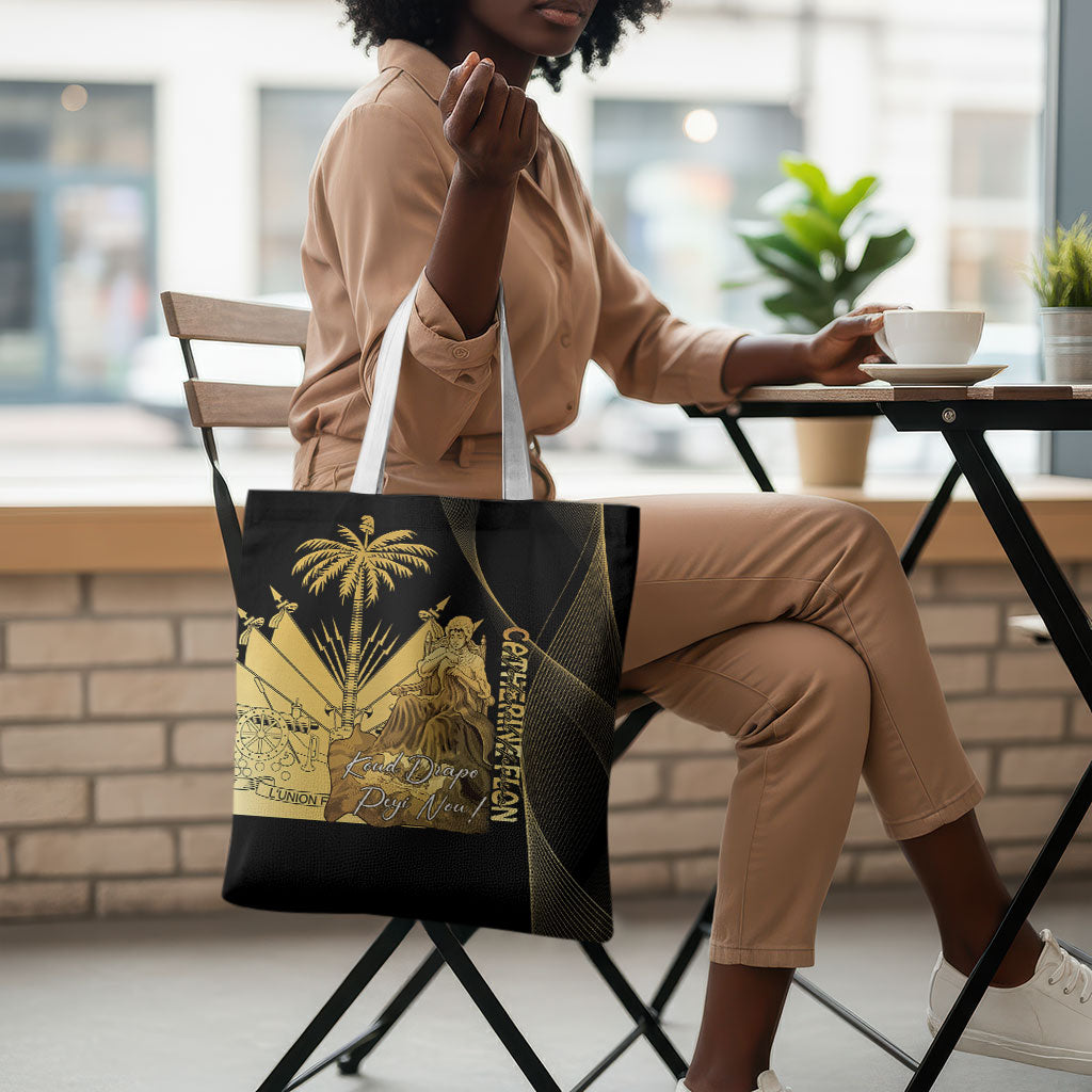 Catherine Flon Haiti Flag Day Tote Bag National Heroine Koud Drapo Peyi Nou