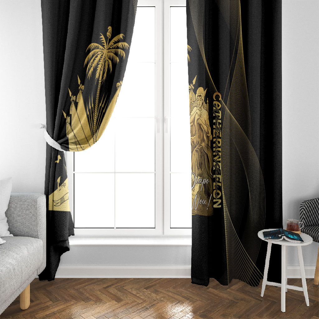 Catherine Flon Haiti Flag Day Window Curtain National Heroine Koud Drapo Peyi Nou