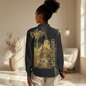 Catherine Flon Haiti Flag Day Women Casual Shirt National Heroine Koud Drapo Peyi Nou