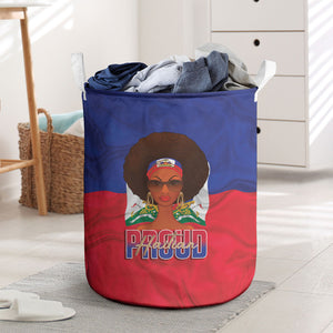 Haiti Flag Day Laundry Basket Haitian Women Proud Flag Wave Style