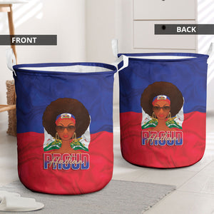Haiti Flag Day Laundry Basket Haitian Women Proud Flag Wave Style
