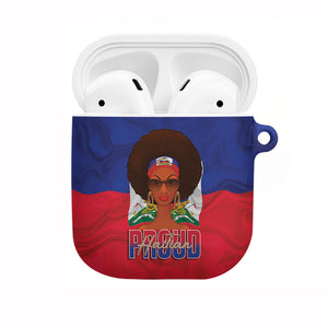Haiti Flag Day AirPods Case Haitian Women Proud Flag Wave Style