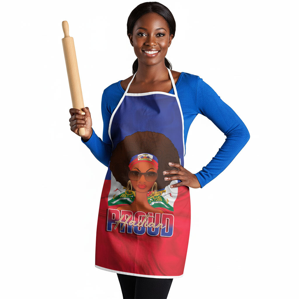 Haiti Flag Day Apron Haitian Women Proud Flag Wave Style