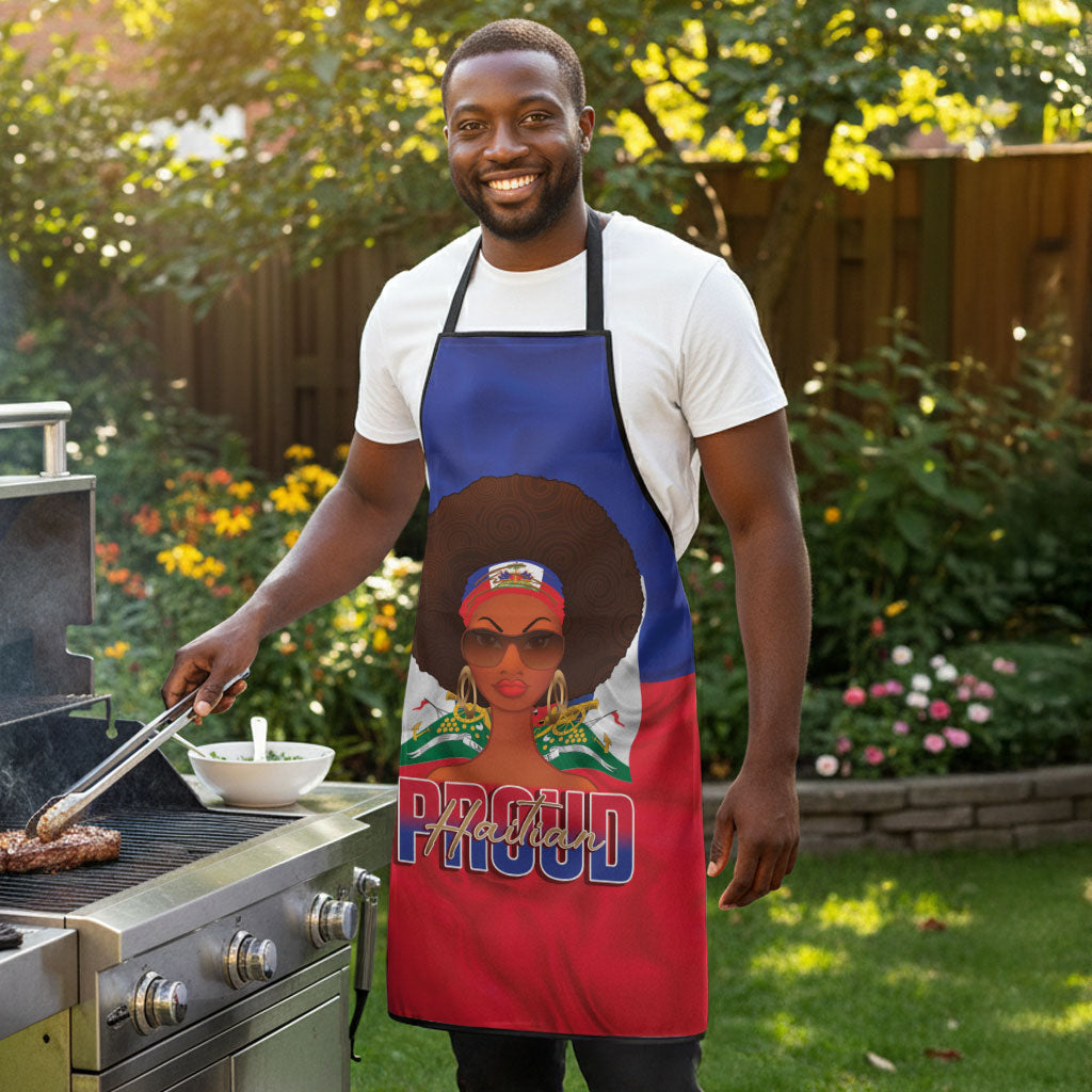 Haiti Flag Day Apron Haitian Women Proud Flag Wave Style