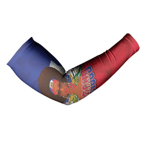 Personalized Haiti Flag Day Arm Sleeves Haitian Women Proud Flag Wave Style