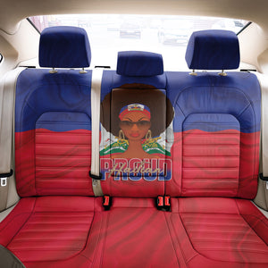 Haiti Flag Day Back Car Seat Cover Haitian Women Proud Flag Wave Style