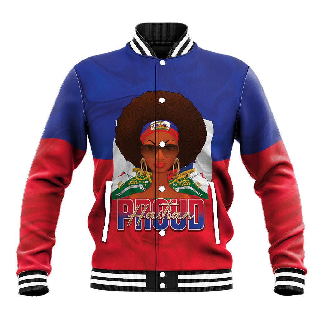 Personalized Haiti Flag Day Baseball Jacket Haitian Women Proud Flag Wave Style