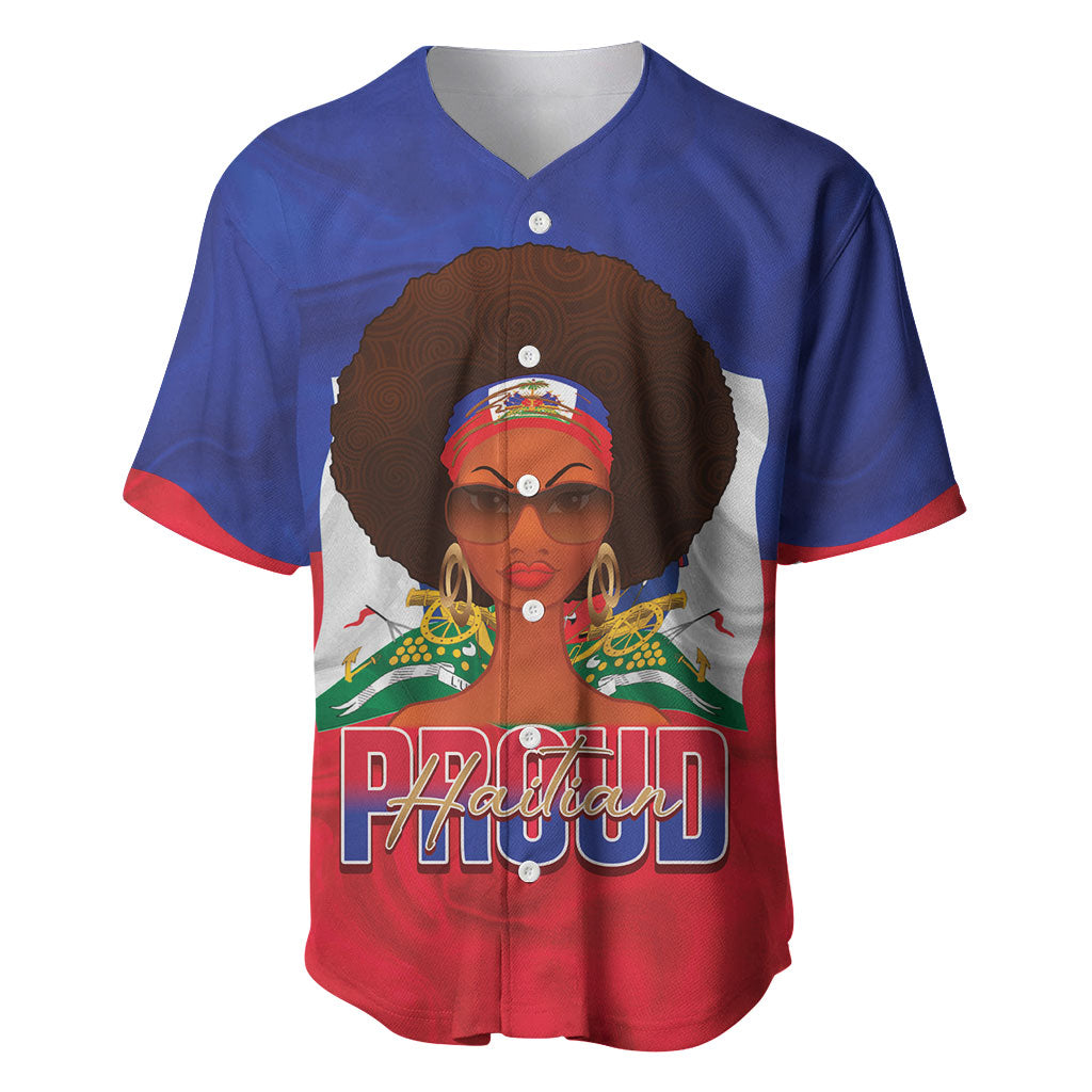 Personalized Haiti Flag Day Baseball Jersey Haitian Women Proud Flag Wave Style