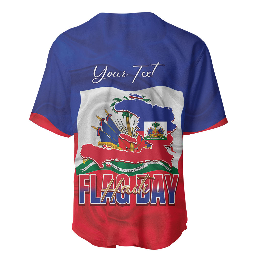 Personalized Haiti Flag Day Baseball Jersey Haitian Women Proud Flag Wave Style