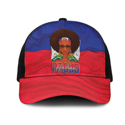 Haiti Flag Day Baseball Net Cap Haitian Women Proud Flag Wave Style