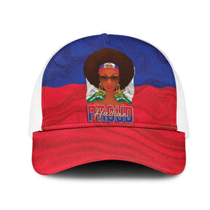 Haiti Flag Day Baseball Net Cap Haitian Women Proud Flag Wave Style