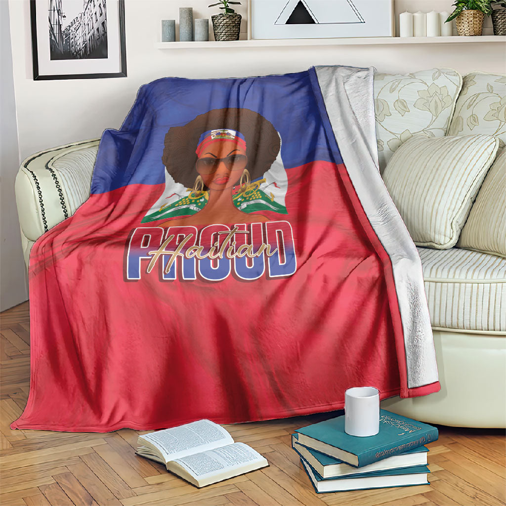 Haiti Flag Day Blanket Haitian Women Proud Flag Wave Style