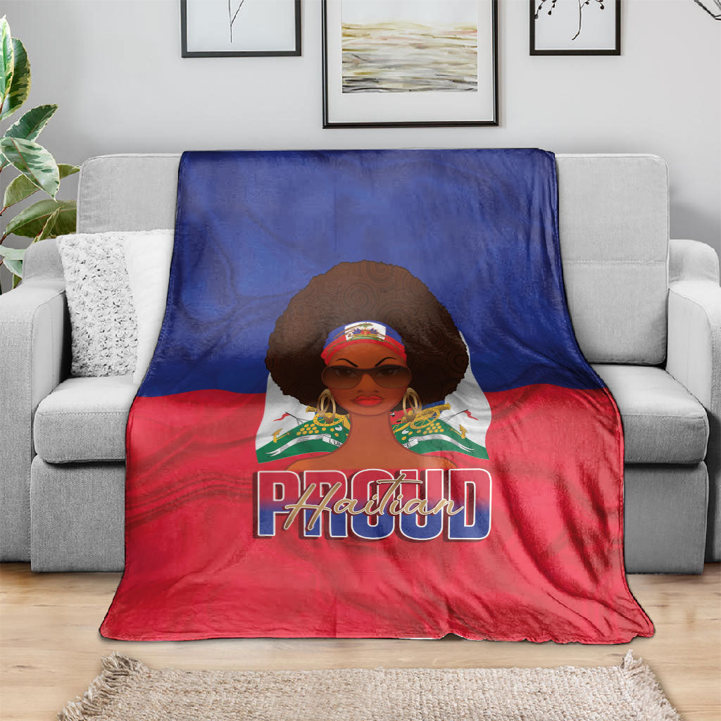 Haiti Flag Day Blanket Haitian Women Proud Flag Wave Style
