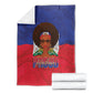 Haiti Flag Day Blanket Haitian Women Proud Flag Wave Style