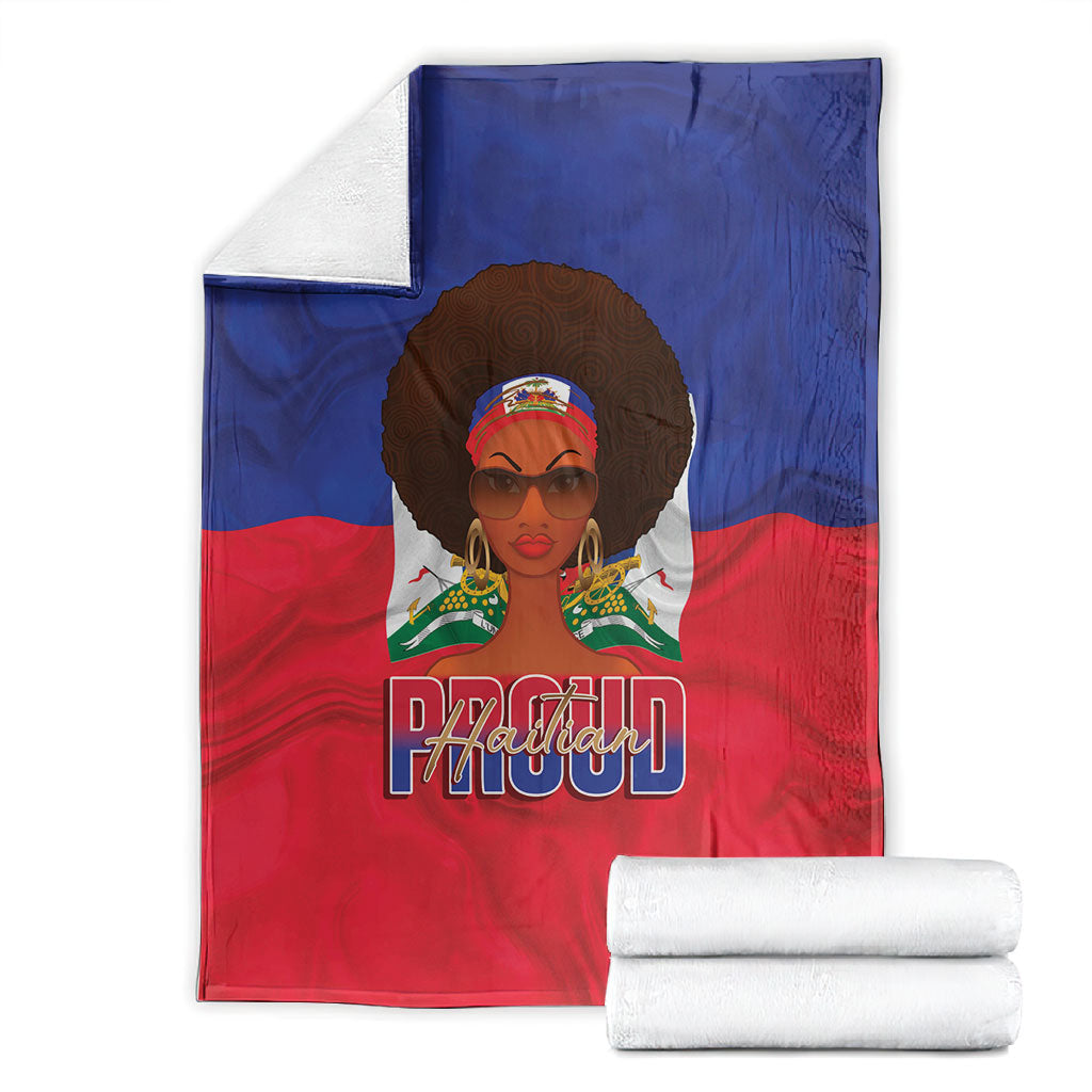 Haiti Flag Day Blanket Haitian Women Proud Flag Wave Style