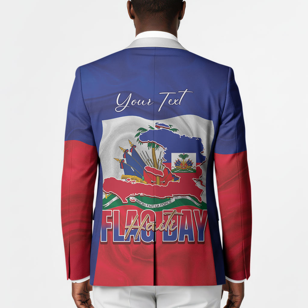 Personalized Haiti Flag Day Blazer Haitian Women Proud Flag Wave Style