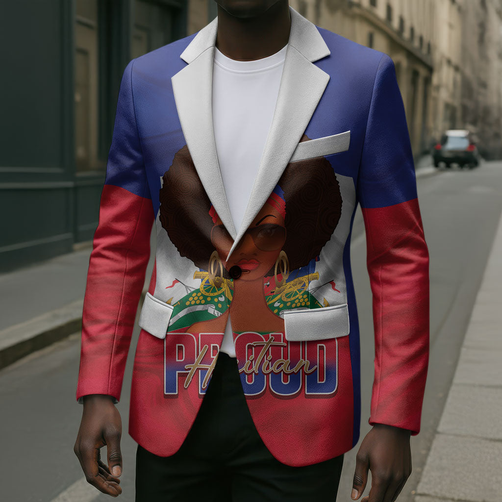 Personalized Haiti Flag Day Blazer Haitian Women Proud Flag Wave Style